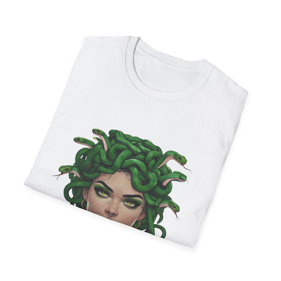 Handmade Yellow Medusa 100% Cotton Graphic T-Shirt Size XL - Picture 6 of 9